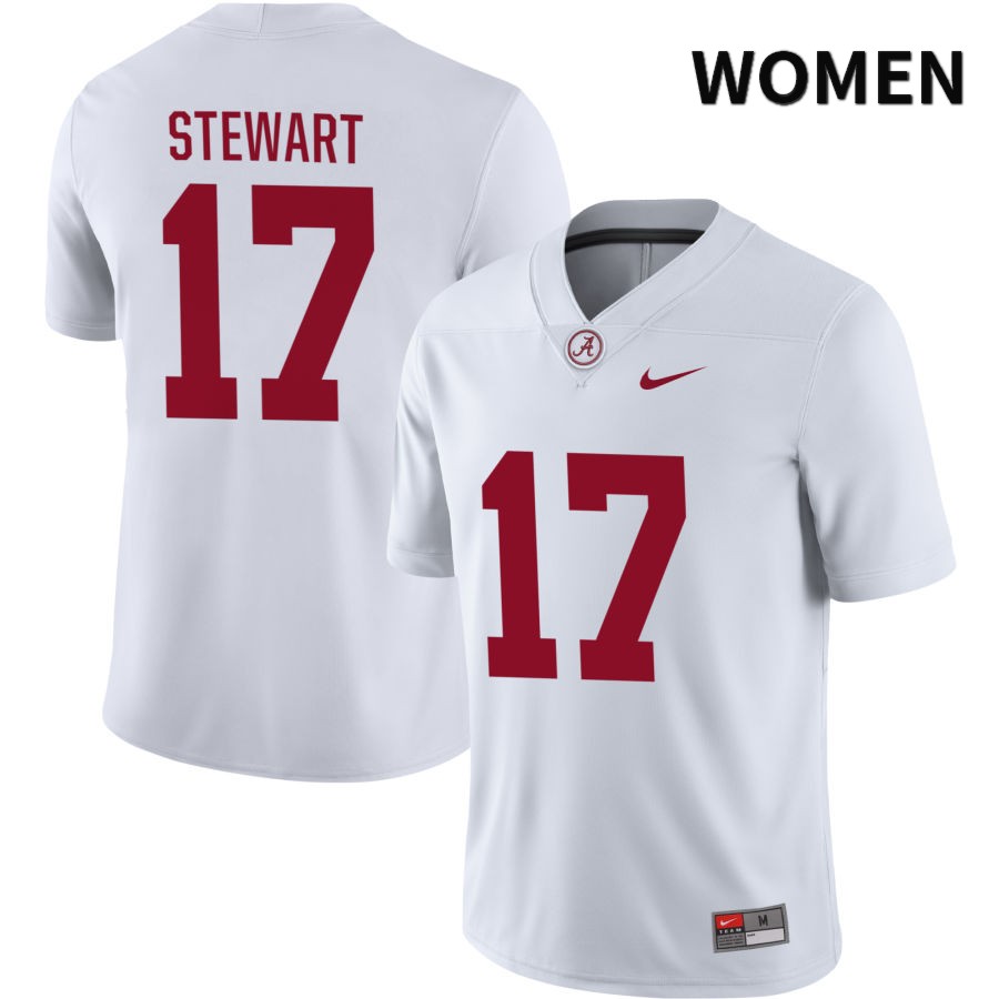 Alabama Crimson Tide Women's Amanni Stewart #17 NIL White 2022 NCAA Authentic Stitched College Football Jersey NM16D28ZL